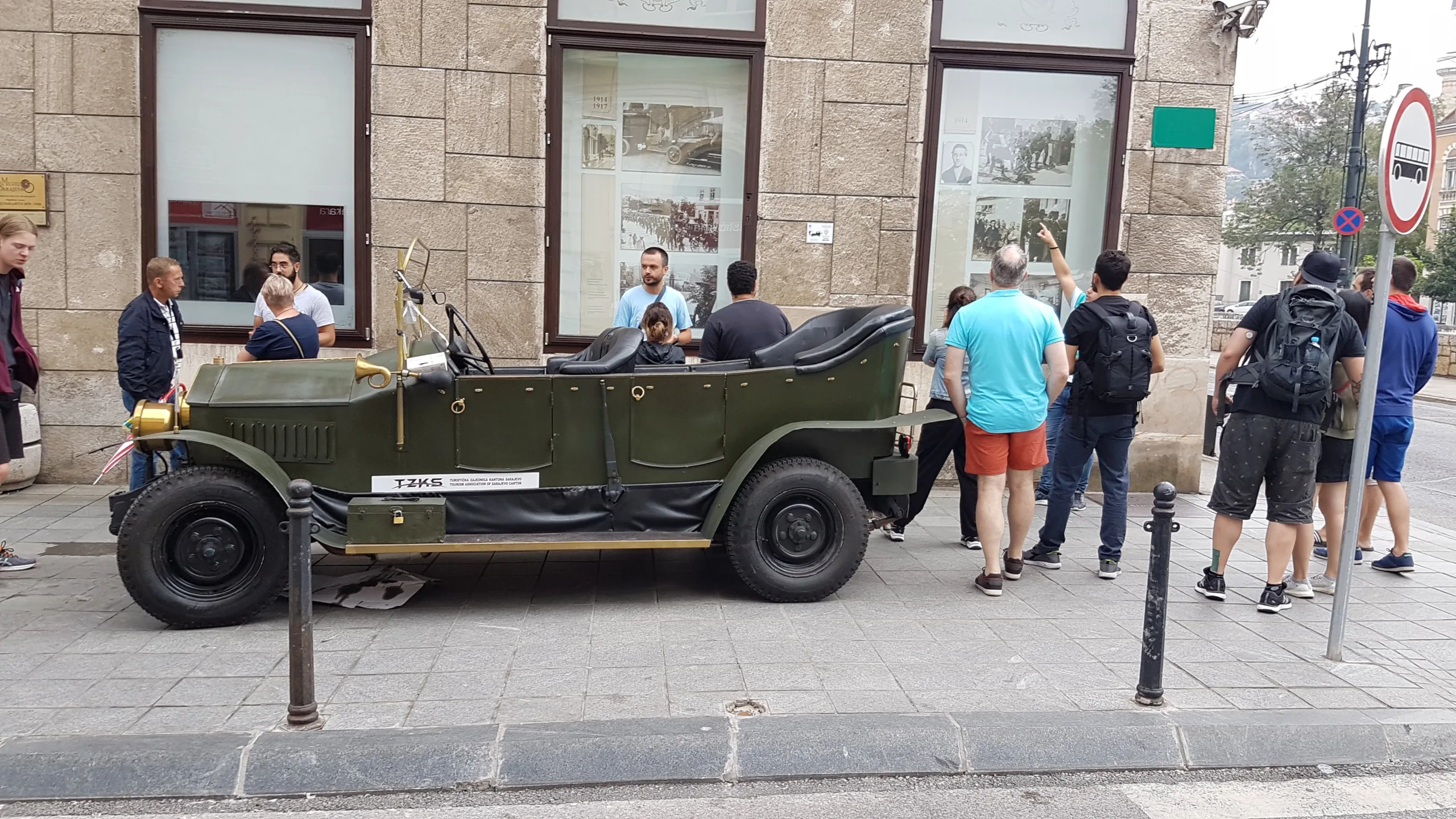 Replica of the car Archduke Franz Ferdinand and his wife Sophie were riding in on the day of the assassination.