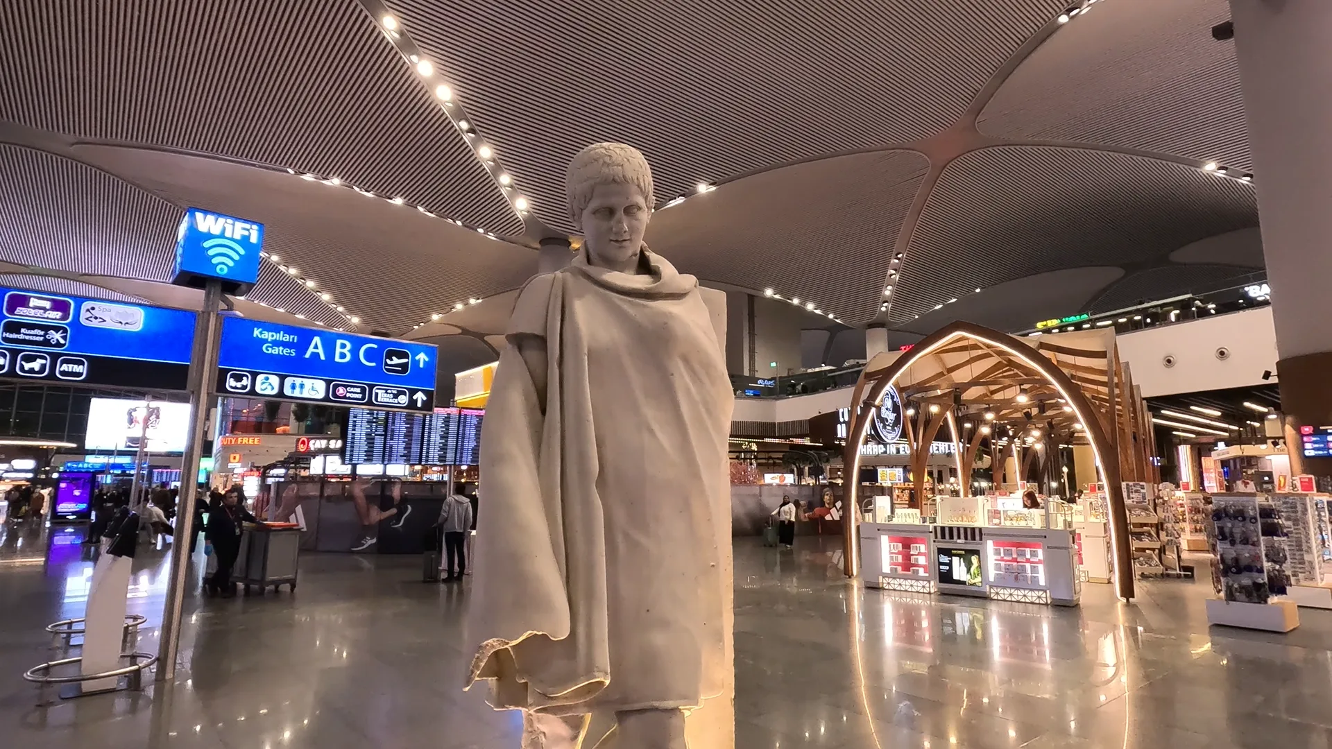 Statue of an Ephebe (Young Athlete) in Ancient Greece, Istanbul Airport