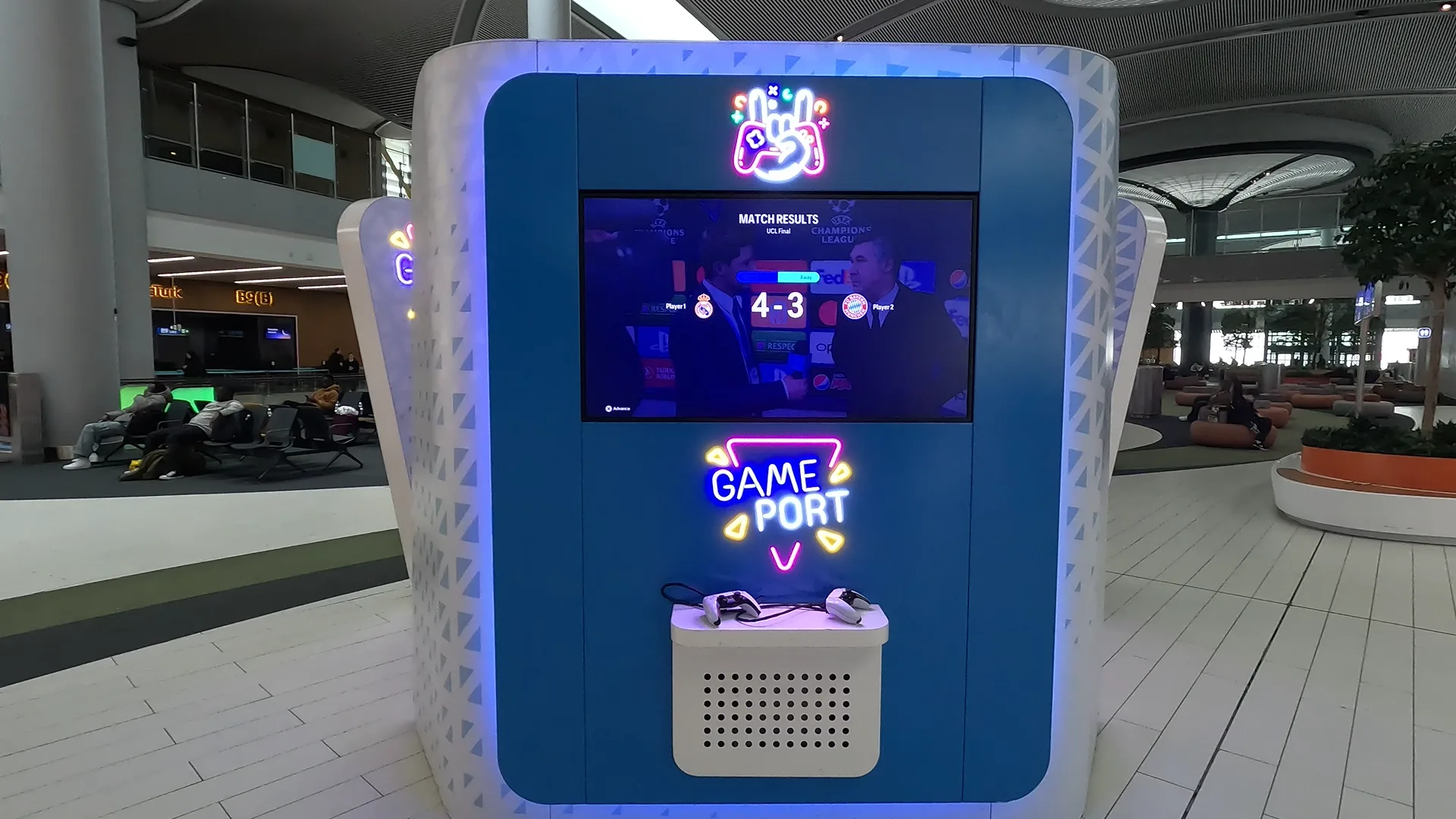 Game Port, a place to play video games, at Istanbul Airport